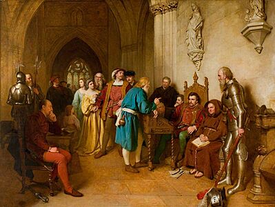 John Faed (1819-1902) - The Warning before Flodden - OP435 - Wolverhampton Art Gallery