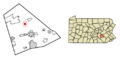 Lebanon County Pennsylvania Incorporated and Unincorporated areas Jonestown Highlighted