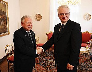 Lech Kaczynski i Ivo Josipovic