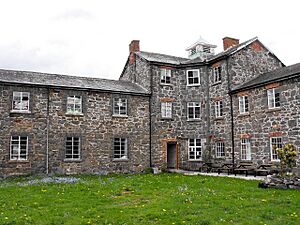 Llanfyllin Workhouse - the west courtyard - geograph.org.uk - 2196351