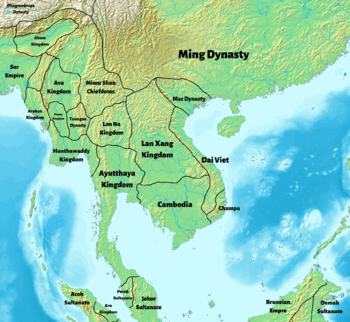 Cambodia and mainland Southeast Asia in 1540 CE