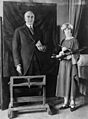 Margaret Lindsay Williams & painting of Warren G. Harding