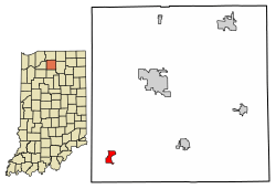 Location of Culver in Marshall County, Indiana.