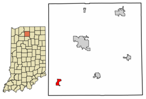 Location of Culver in Marshall County, Indiana.
