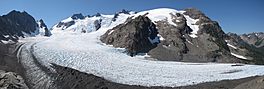 Mount Olympus Blue Glacier from Lateral Moraine Panorama.jpg