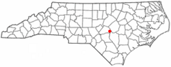 Location of Dunn, North Carolina