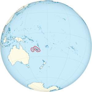 New Caledonia on the globe (small islands magnified) (Polynesia centered).svg