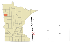 Location of Hendrum, Minnesota