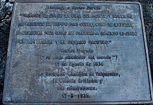 Placa de darwin en cerro La Campana Olmue Chile