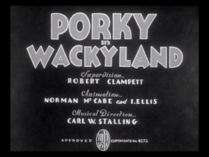 Porky in Wackyland title card