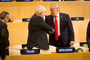 President Donald J. Trump and the British Secretary of State for Foreign and Commonwealth Affairs Boris Johnson (37425398262)