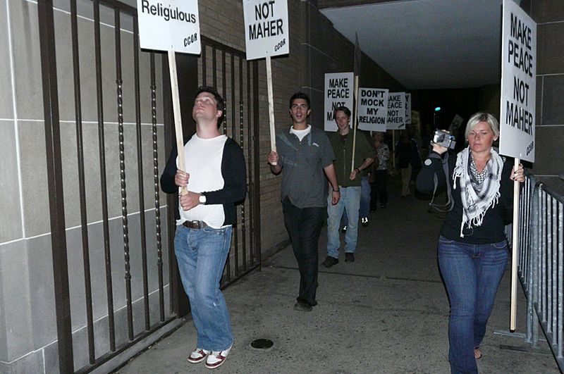 Protests against Bill Maher TIFF08