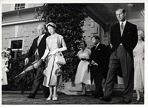 Queen Elizabeth and Prince Philip, House Garden Party (1953)