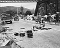 Royal Engineers prepare to blow up a bridge in Malaya