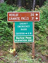 Sign at barlow-pass