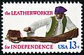 Skilled Hands For Independence Leatherworker 13c 1977 issue U.S. stamp