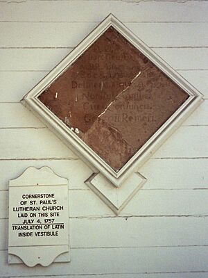 St. Paul Lutheran Church Cornerstone, Pluckemin, NJ