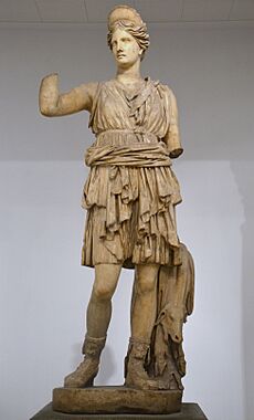 Statue of Diana, 2nd century AD, found at Italica, Archaeological Museum, Seville (39725000184)