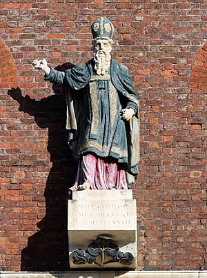 Statue of St Patrick at St Patrick's, Toxteth