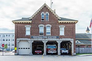 Taunton MA Central Fire Station front view