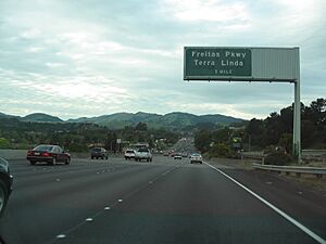 Terra Linda exit sign on Highway 101
