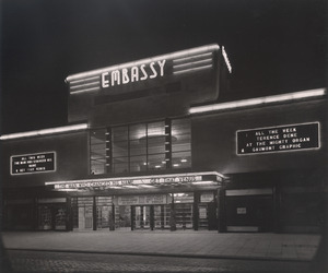 The Embassy Cinema - Facade by Night - 1934