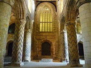 The nave of Dunfermline Abbey, Scotland