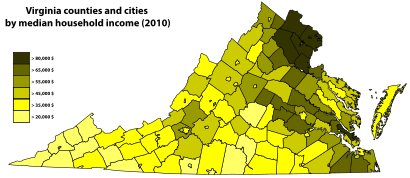 Virginia-Median household income