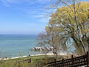 Lake Michigan shore in Whitefish Bay