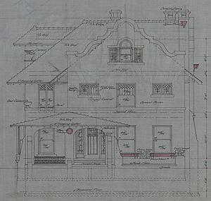 William Morrison Residence, Rear Elevation and Front Elevation, architectural drawing, 1906 - DPLA - 31621a2aaa015879ac96391713199610 (cropped)