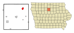 Location of Belmond, Iowa