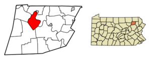Wyoming County Pennsylvania Incorporated Mehoopany Township Highlighted.svg