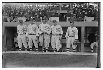 (Eddie Murphy, John "Shano" Collins, Joe Jackson, Happy Felsch, and Nemo Leibold, Chicago AL at 1917 World Series (baseball)) LOC 23147025975