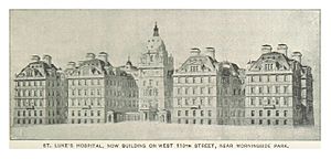 (King1893NYC) pg479 ST. LUKE'S HOSPITAL, NOW BUILDING ON WEST 113TH STREET, NEAR MORNINGSIDE PARK