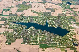 Aerial view of Lake Summerset on May 6, 2017