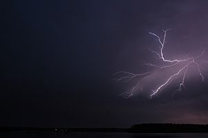 Anvil Crawler over Lake Wright Patman south of Redwater, Texas.