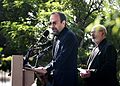 Asghar Farhadi speaking on Abbas Kiarostami's funeral, in Tehran, Iran