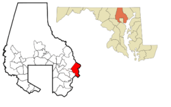 Location of Chase in the State of Maryland