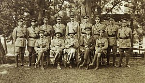 Bermuda Volunteer Rifle Corps officers attached to 2-4th Btn East Yorkshire Regiment 1918
