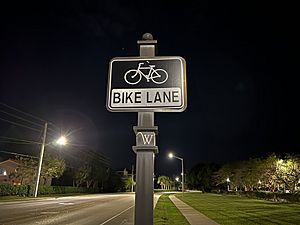 Bike Lane, Racquet Club Road, Weston, Florida February 24, 2022