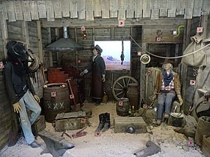 Blackgang Chine, shooting gallery interior