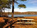 Burr Pond Connecticut State Park's Southern Beach and Picnic Section
