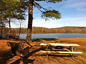 Burr Pond Connecticut State Park's Southern Beach and Picnic Section.JPG