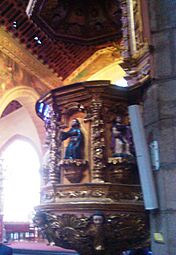 Catedral de Quito - detalle del púlpito
