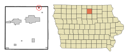 Location of Plymouth, Iowa