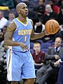 Chauncey Billups with the ball