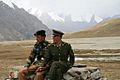 Chinese and Pakistan border guards at Khunjerab Pass IMG 7721 Karakoram Highway