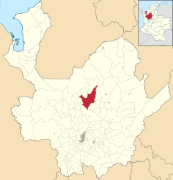 Location of the municipality and town of Yarumal in the Antioquia Department of Colombia