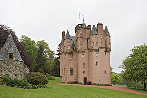Craigievar Castle cloudy
