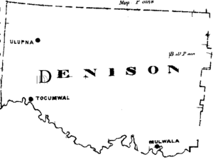 Denison County NSW John Sands Map (B&W)